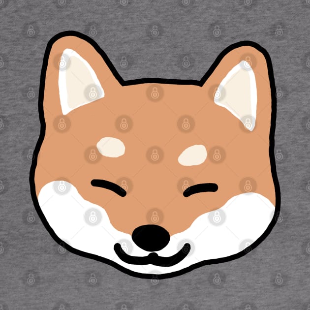 Shiba Inu Cartoon Dog Blinking by Coffee Squirrel